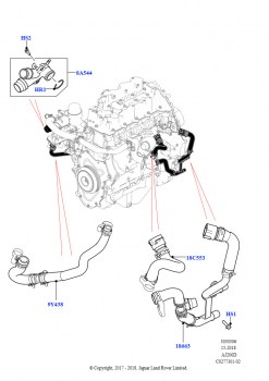 Система охлаждения EGR (2.0L I4 DSL HIGH DOHC AJ200, Этап V плюс DPF, 2.0L I4 DSL HIGH DOHC AJ200, Токсичность выхлопа EU6 + DPF)