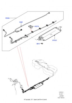 Топливные магистрали (Задний, 2,0 л I4 DSL MID DOHC AJ200, 2.0L I4 DSL HIGH DOHC AJ200)