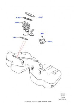 Топливный насос и датчик (2,0 л I4 Mid DOHC AJ200, бензин, 2,0 л I4 High DOHC AJ200, бензин)