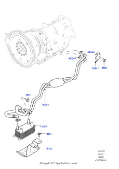 Системы охлаждения коробки передач (2,0 л I4 DSL MID DOHC AJ200, 8-ступенчатая АКПП ZF 8HP45, 2.0L I4 DSL HIGH DOHC AJ200, 8-ступенчатая АКПП ZF 8HP45)