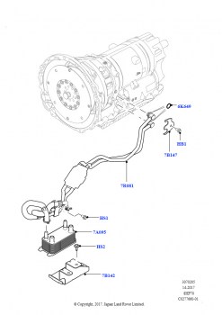 Системы охлаждения коробки передач (3.0 V6 D Gen2 Twin Turbo, 8-ступенч.авто.кор.пер.ZF 8HP70 4WD)