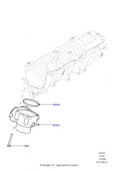 Корпус дроссельной заслонки (2,0 л I4 DSL MID DOHC AJ200, 2.0L I4 DSL HIGH DOHC AJ200)