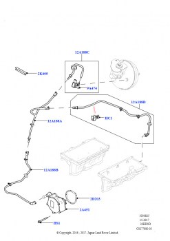 Вакуумное управл. и впуск воздуха (3.0L DOHC GDI SC V6 БЕНЗИНОВЫЙ, RHD)