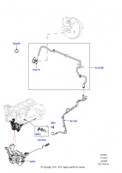 Вакуумное управл. и впуск воздуха (2,0 л I4 DSL MID DOHC AJ200, RHD)