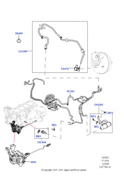 Вакуумное управл. и впуск воздуха (2.0L I4 DSL HIGH DOHC AJ200, LHD)