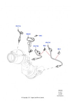 Датчики и модули системы выпуска (2,0 л I4 Mid DOHC AJ200, бензин, Токсичность выхлопа бензина 6-Пекин, 2,0 л I4 High DOHC AJ200, бензин, Токсичность выхлопа бензина 6-Пекин, 2,0 л