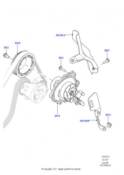 Насос охлаждающей жидкости (Главный блок, 2,0 л I4 High DOHC AJ200, бензин, 2,0 л I4 Mid DOHC AJ200, бензин)