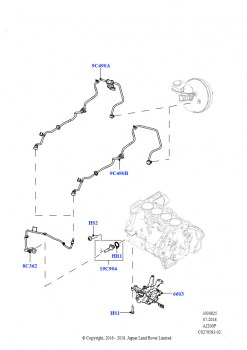Вакуумное управл. и впуск воздуха (2,0 л I4 Mid DOHC AJ200, бензин, LHD, 2,0 л I4 High DOHC AJ200, бензин, LHD)