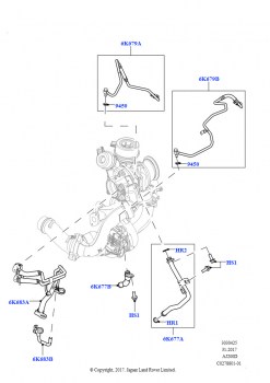 Турбокомпрессор (Смазка и охлаждение, 2.0L I4 DSL HIGH DOHC AJ200)