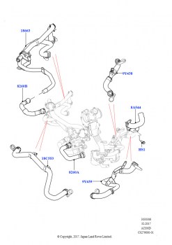 Система охлаждения EGR (2.0L I4 DSL HIGH DOHC AJ200, Стандарт токсичн.выхл.Proconve L6, 2.0L I4 DSL HIGH DOHC AJ200, Токсичность выхлопа EU6 + DPF, 2.0L I4 DSL HIGH DOHC AJ200, Эта