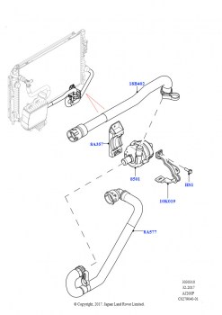 Насос охлаждающей жидкости (Вспомогательный блок, 2,0 л I4 Mid DOHC AJ200, бензин, С доп.системой охлажд.двигателя)