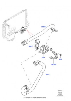 Насос охлаждающей жидкости (Вспомогательный блок, 2,0 л I4 High DOHC AJ200, бензин)