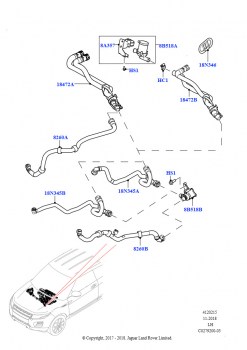 Шланги отопителя (2,0 л I4 High DOHC AJ200, бензин, Сборочный завод Хэйлвуд, 2,0 л I4 Mid DOHC AJ200, бензин, Сборочный завод Хэйлвуд)