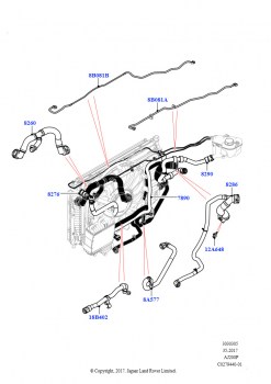 Трубопр.и шланги сист.охлажд. (2,0 л I4 Mid DOHC AJ200, бензин, Со стандартн.сист.охлажд.двигателя, Без активного подогрева коробки передач)