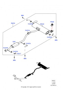 Задняя система выпуска (2,0 л I4 High DOHC AJ200, бензин)