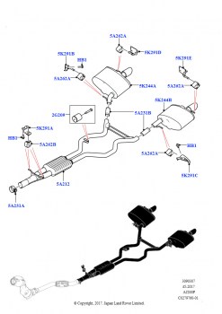 Задняя система выпуска (2,0 л I4 High DOHC AJ200, бензин)
