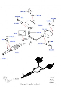 Задняя система выпуска (2.0L AJ200P Hi PHEV)