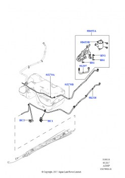 Топливные магистрали (Задний, 3 Door, 2,0 л I4 Mid DOHC AJ200, бензин, (-)