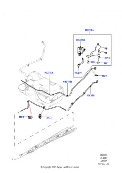 Топливные магистрали (Задний, 2-дверный, с откидным верхом, 2,0 л I4 Mid DOHC AJ200, бензин, (-)