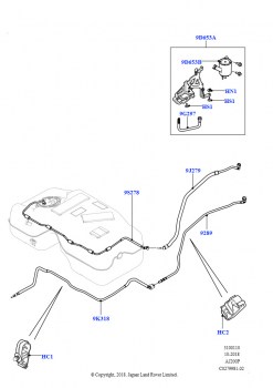 Топливные магистрали (Задний, 2,0 л I4 High DOHC AJ200, бензин, (-)