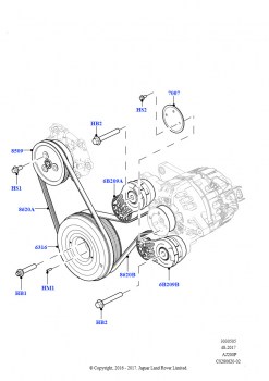 Шкивы и приводные ремни (2.0L AJ200P Hi PHEV)