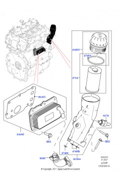 Масляный радиатор и фильтр (2,0 л I4 High DOHC AJ200, бензин, Изготовитель - Changsu (Китай), 2,0 л I4 Mid DOHC AJ200, бензин, Изготовитель - Changsu (Китай))