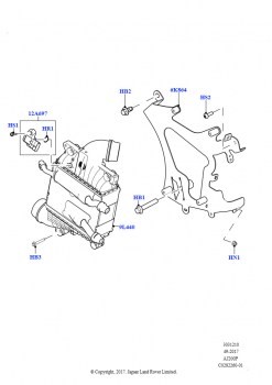 Пром.теплообм/воздуховоды и шланги (Главный блок, 2.0L AJ200P Hi PHEV)