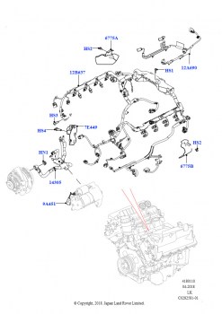 Электропр.на двигат.и перегородке (5.0L P AJ133 DOHC CDA S/C Enhanced, 5.0 бензиновый AJ133 DOHC CDA)