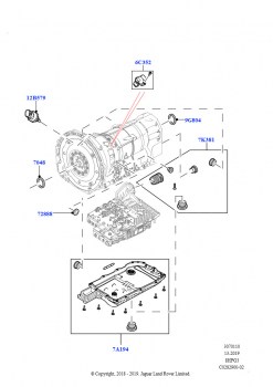 Внешние эл-ты коробки передач (8HP Gen3 Hybrid Trans)