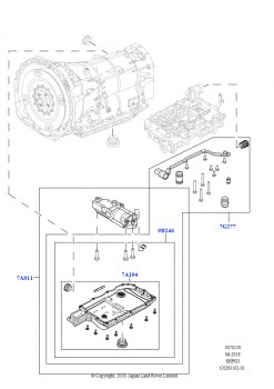 Блок клап.-гл.блок упр.и сервобл. (Электрический масляный насос, 8HP Gen3 Hybrid Trans)
