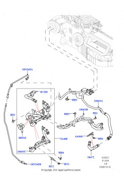 Шланги отопителя (Передний, 2,0 л I4 High DOHC AJ200, бензин, С подогревателем свежего воздуха, С сист.кондиц.возд.-передн./задн., 2,0 л I4 High DOHC AJ200, бензин, С отопителем PT