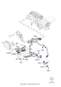 Шланги отопителя (Передний, 2.0L AJ200P Hi PHEV, Передн./задн.гибрид.кондиц.выс.сер.)