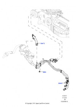 Шланги отопителя (Сборка на заводе в г. Солихалл, 2,0 л I4 DSL MID DOHC AJ200, С отопителем, работающим на топливе, С кондиц. возд., упр.вручную 4, Стояночный отопитель с дист.упр.