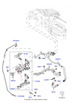 Шланги отопителя (Сборка на заводе в г. Солихалл, 2,0 л I4 High DOHC AJ200, бензин, С подогревателем свежего воздуха, С кондиц. возд., упр.вручную 4, 2,0 л I4 High DOHC AJ200, бенз