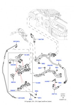 Шланги отопителя (2,0 л I4 High DOHC AJ200, бензин, С отопителем, работающим на топливе, С сист.кондиц.возд.-передн./задн., 2,0 л I4 High DOHC AJ200, бензин, С отопителем, работающ