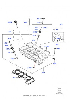 Головка цилиндров (2,0 л I4 High DOHC AJ200, бензин, Изготовитель - Changsu (Китай), 2,0 л I4 Mid DOHC AJ200, бензин, Изготовитель - Changsu (Китай))