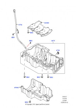 Масл. картер/указат. уровня масла (2,0 л I4 High DOHC AJ200, бензин, Изготовитель - Changsu (Китай), 2,0 л I4 Mid DOHC AJ200, бензин, Изготовитель - Changsu (Китай))