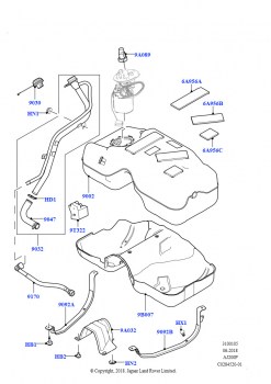 Топл. бак и сопутствующие эле. (2,0 л I4 High DOHC AJ200, бензин, Изготовитель - Changsu (Китай), 2,0 л I4 Mid DOHC AJ200, бензин, Изготовитель - Changsu (Китай))