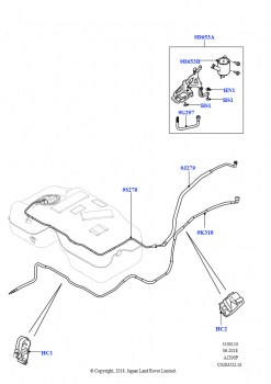 Топливные магистрали (2,0 л I4 High DOHC AJ200, бензин, Изготовитель - Changsu (Китай), 2,0 л I4 Mid DOHC AJ200, бензин, Изготовитель - Changsu (Китай))