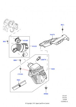 Воздушный фильтр (2,0 л I4 High DOHC AJ200, бензин, Изготовитель - Changsu (Китай), 2,0 л I4 Mid DOHC AJ200, бензин, Изготовитель - Changsu (Китай))