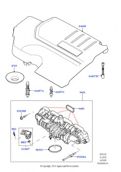 Впускной коллектор (2.0L I4 Mid AJ200 Petrol E100, Страна изготовления — Бразилия, 2,0 л I4 Mid DOHC AJ200, бензин, Страна изготовления — Бразилия)