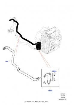 Системы охлаждения коробки передач (2,0 л I4 Mid DOHC AJ200, бензин, 9-ступенчат.автоматич. AWD, Страна изготовления — Бразилия, 2.0L I4 Mid AJ200 Petrol E100, 9-ступенчат.автомати