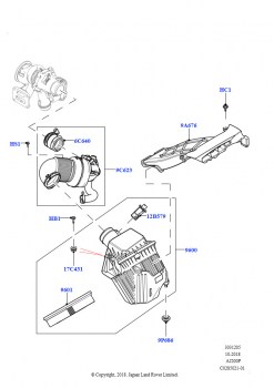 Воздушный фильтр (2,0 л I4 Mid DOHC AJ200, бензин, Страна изготовления — Бразилия, 2.0L I4 Mid AJ200 Petrol E100, Страна изготовления — Бразилия)