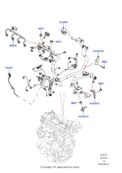 Электропр.на двигат.и перегородке (Двигатель, 2,0 л I4 Mid DOHC AJ200, бензин, Изготовитель - Changsu (Китай), 2,0 л I4 High DOHC AJ200, бензин, Изготовитель - Changsu (Китай))