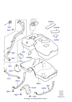 Топл. бак и сопутствующие эле. (2,0 л I4 Mid DOHC AJ200, бензин, Страна изготовления — Бразилия, 2.0L I4 Mid AJ200 Petrol E100, Страна изготовления — Бразилия)