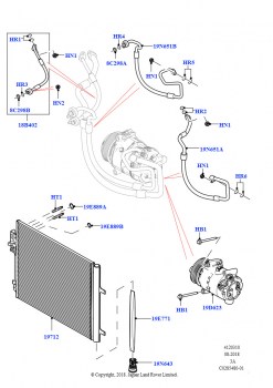 Конденс./компресс.сист.кондиц.возд. (2,0 л I4 High DOHC AJ200, бензин, Изготовитель - Changsu (Китай), 2,0 л I4 Mid DOHC AJ200, бензин, Изготовитель - Changsu (Китай))