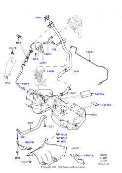 Топл. бак и сопутствующие эле. (2,0 л I4 Mid DOHC AJ200, бензин, Топливный бак с детектором утечек, 2,0 л I4 High DOHC AJ200, бензин, Топливный бак с детектором утечек, 2,0 л I4 Mi