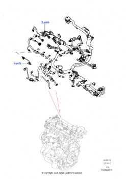 Электропр.на двигат.и перегородке (Двигатель, 2,0 л I4 DSL MID DOHC AJ200, Страна изготовления — Бразилия, 2.0L I4 DSL HIGH DOHC AJ200, Страна изготовления — Бразилия)