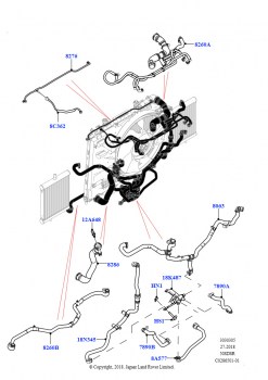 Трубопр.и шланги сист.охлажд. (5.0 бензиновый AJ133 DOHC CDA, Активное предупреждение КПП, 5.0L P AJ133 DOHC CDA S/C Enhanced, Активное предупреждение КПП)