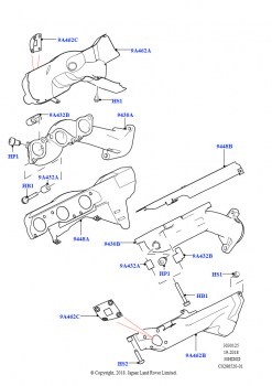 Выпускной коллектор (3.0L DOHC GDI SC V6 БЕНЗИНОВЫЙ)